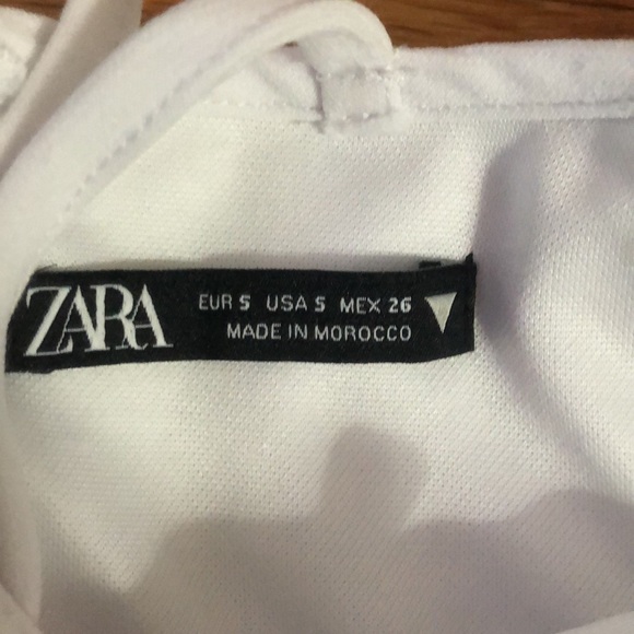 🌺 Zara Bodycon White Dress Sz S - Picture 7 of 9